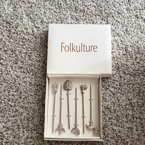 Silver Cocktail Picks Set